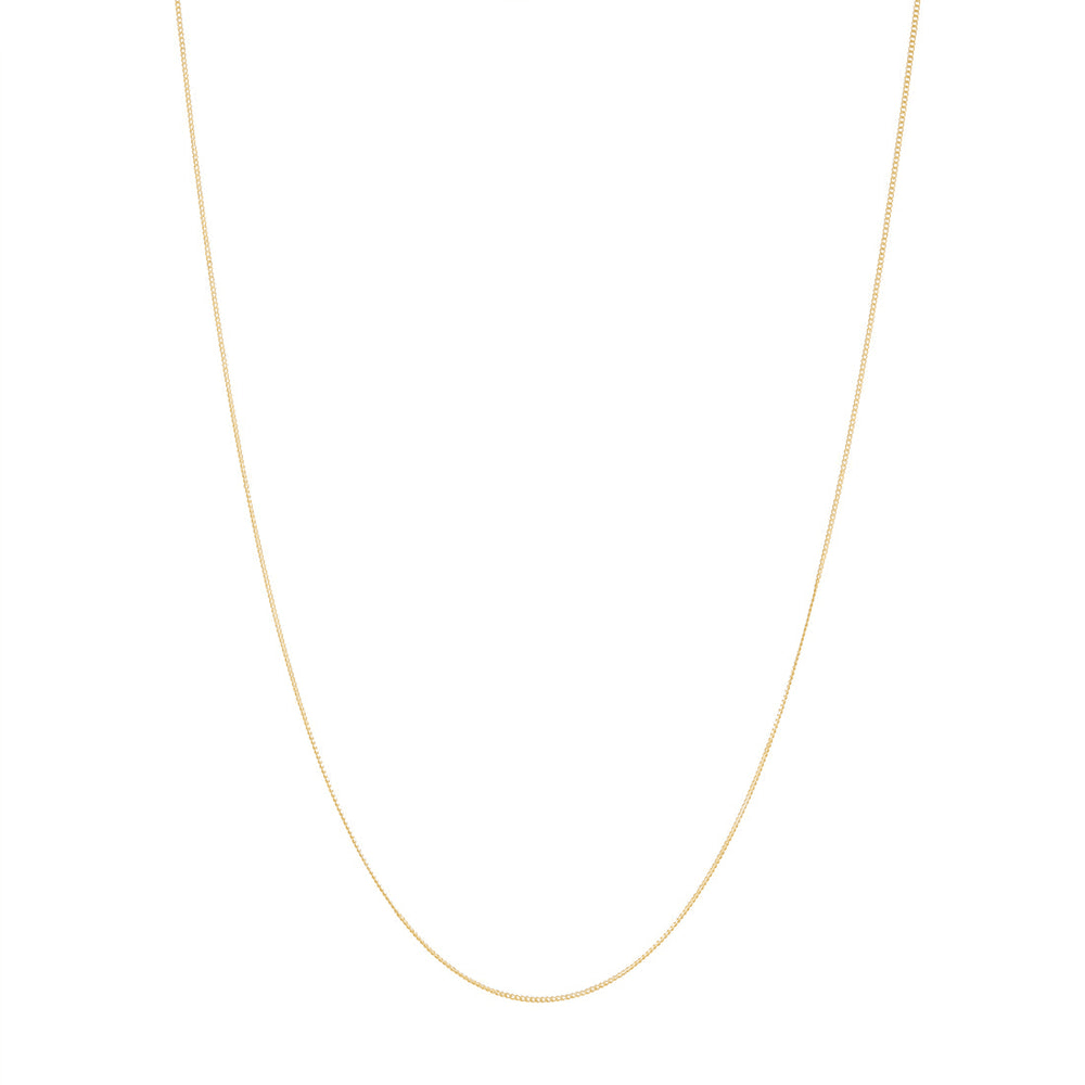 45cm Diamond Cut Curb Chain in 9kt Yellow Gold Necklaces Bevilles 