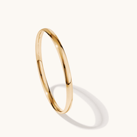 60mm 5mm Width Hollow Half Round Bangle in 9kt Yellow Gold Bangles Bevilles 