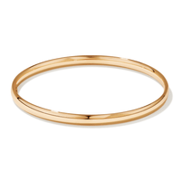 65mm 5mm Width Half Round Bangle in 9kt Yellow Gold Bangles Bevilles 