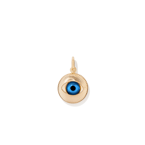 Enamel Evil Eye Pendant in 9kt Bonded Gold Silver Filled Pendants Bevilles 