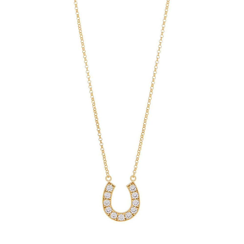 9kt Bonded Gold Silver Filled Horseshoe Necklace Pendants Bevilles 