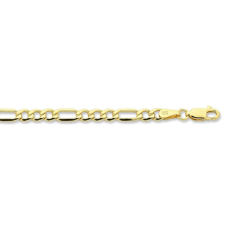 60cm Flat Figaro in 9kt Bonded Gold Silver Filled Pendants Bevilles 