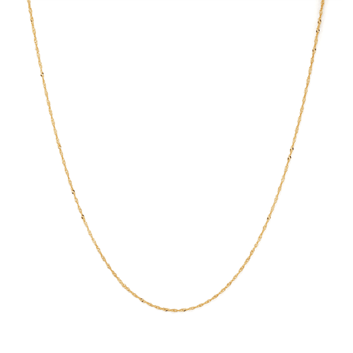 40cm Solid Singapore Chain in 9kt Yellow Gold Necklaces Bevilles 
