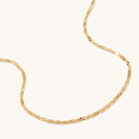 40cm Solid Singapore Chain in 9kt Yellow Gold Necklaces Bevilles 
