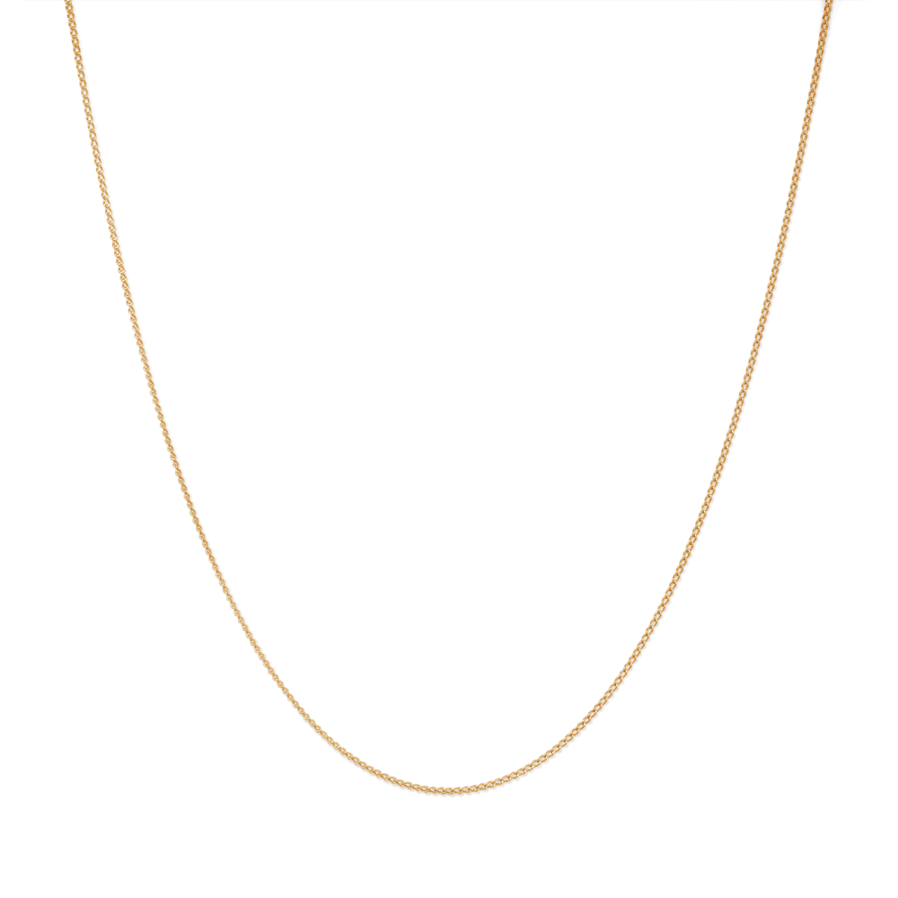 40cm Fine Open Curb Chain in 9kt Yellow Gold Necklaces Bevilles 