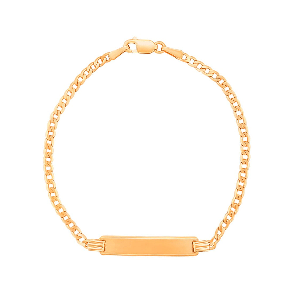 16cm Curb I.D. Bracelet in 9kt Yellow Gold Bracelets Bevilles 