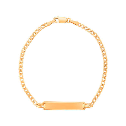 16cm Curb I.D. Bracelet in 9kt Yellow Gold Bracelets Bevilles 