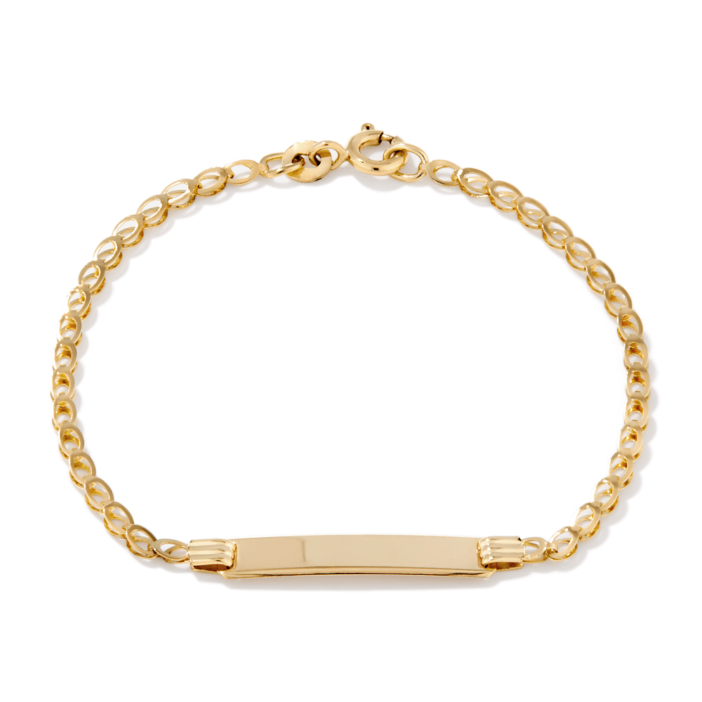 16cm Link I.D. Bracelet in 9kt Yellow Gold Bracelets Bevilles 