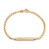 16cm Link I.D. Bracelet in 9kt Yellow Gold Bracelets Bevilles 