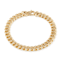 19cm Flat Curb Bracelet in 9kt Yellow Bonded Gold Bracelets Bevilles 
