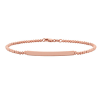 9kt Gold Silver Filled Rolo Bead ID bracelet Bracelets Bevilles 