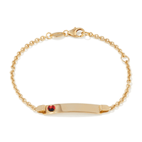 16cm Enamel Lady Bug I.D. Bracelet in 9kt Yellow Bonded Gold Bracelets Bevilles 