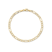 15cm Figaro Bracelet in 9kt Bonded Gold Silver Filled Bracelets Bevilles 