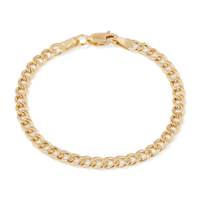 15cm Curb Bracelet in 9kt Bonded Gold Silver Filled Bracelets Bevilles 
