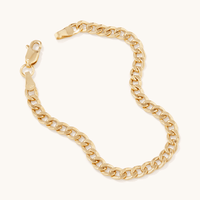 15cm Curb Bracelet in 9kt Bonded Gold Silver Filled Bracelets Bevilles 