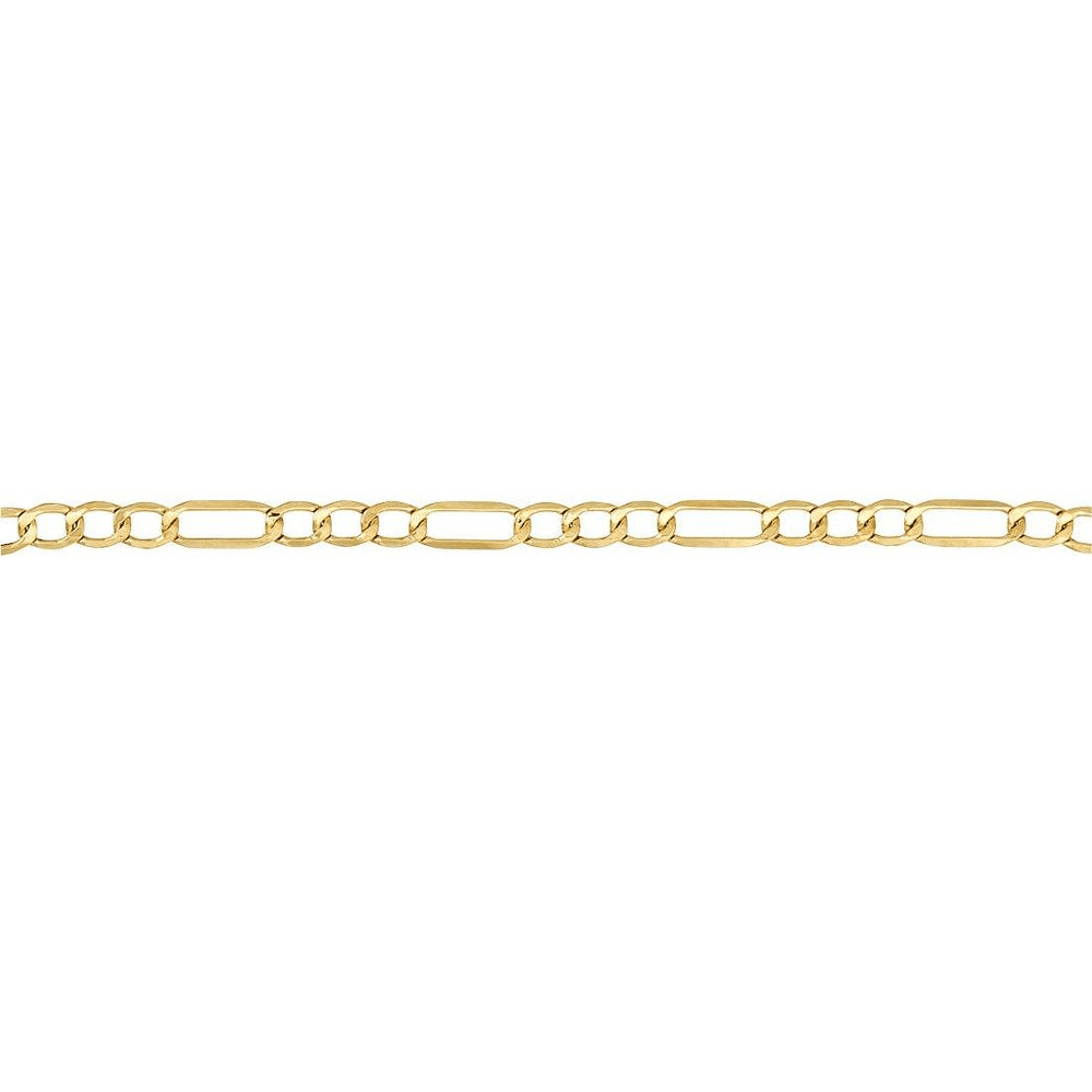 15cm Figaro Heart Padlock Bracelet in 9kt Bonded Gold Silver Filled Bracelets Bevilles 