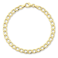 19cm Curb Bracelet in 9kt Yellow Gold Bracelets Bevilles 