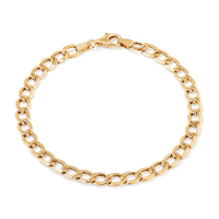 19cm Curb Bracelet in 9kt Yellow Gold Bracelets Bevilles 