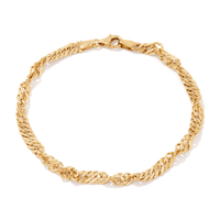 19cm Singapore Bracelet in 9kt Yellow Gold Bracelets Bevilles 