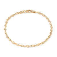 19cm Fancy Singapore Bracelet in 9kt Yellow Gold Bracelets Bevilles 