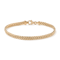 19cm Herringbone Bracelet in 9kt Yellow Gold Bracelets Bevilles 