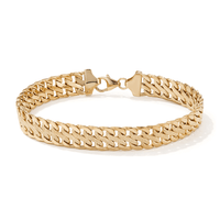 19cm Infinity Curb Bracelet in 9kt Yellow Gold Bracelets Bevilles 