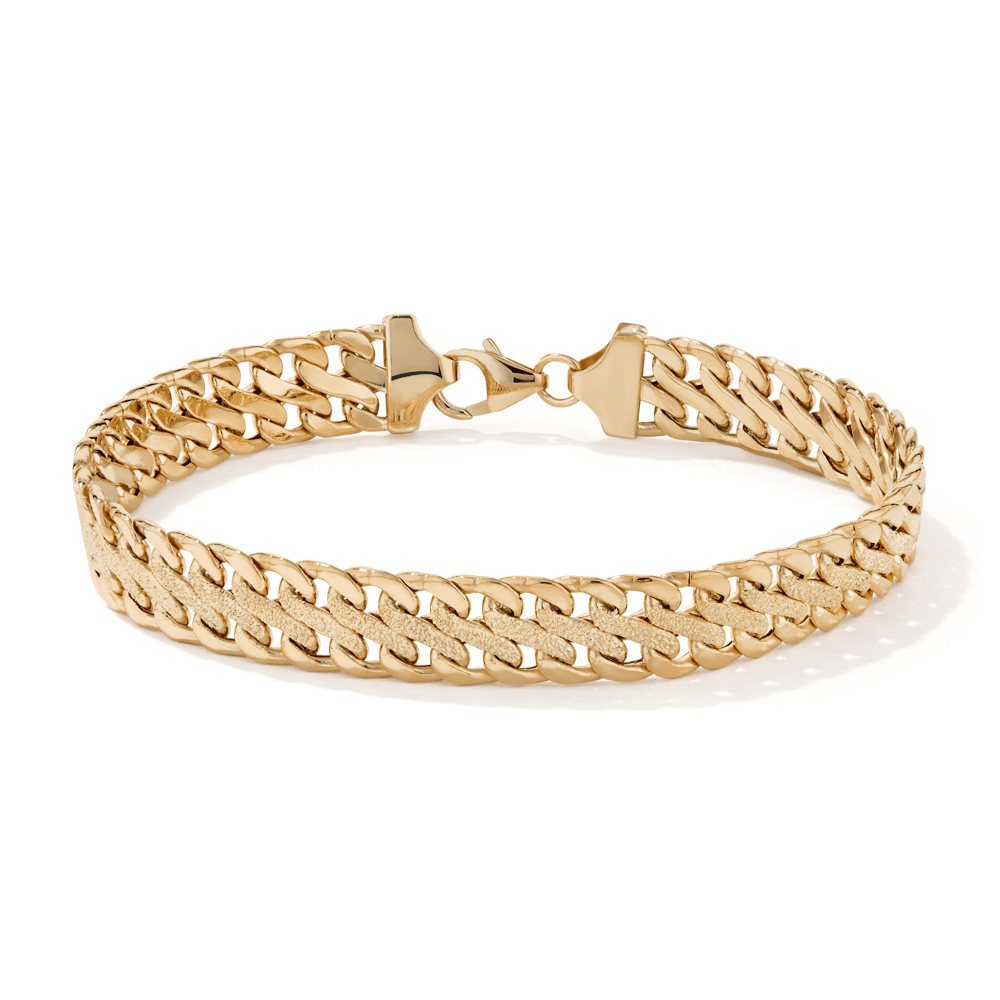 19cm Infinity Curb Bracelet in 9kt Yellow Gold Bracelets Bevilles 