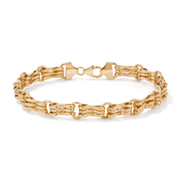 19cm Infinity Gate Link Bracelet in 9kt Yellow Gold Bracelets Bevilles 