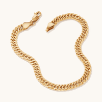 19cm Diamond Cut Curb Bracelet in 9kt Yellow Gold Bracelets Bevilles 