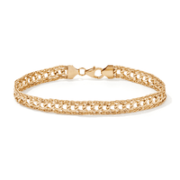 19cm Fancy Curb Bracelet in 9kt Yellow Gold Bracelets Bevilles 