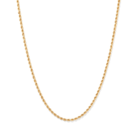 55cm Rope Chain in 9kt Bonded Gold Silver Filled Necklaces Bevilles 