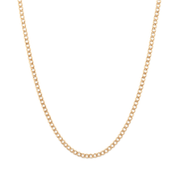 55cm Open Curb Chain in 9kt Bonded Gold Silver Filled Necklaces Bevilles 