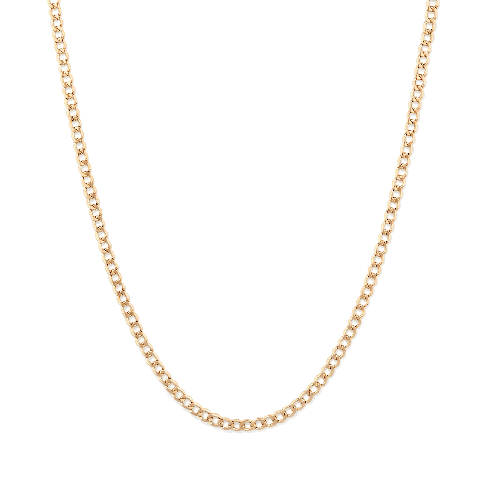 55cm Open Curb Chain in 9kt Bonded Gold Silver Filled Necklaces Bevilles 