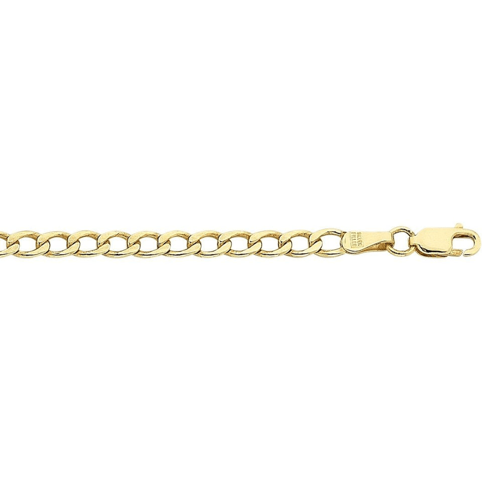 55cm Curb Chain in 9kt Bonded Gold Silver Filled Necklaces Bevilles 