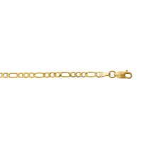 60cm Diamond Cut Figaro Chain in 9kt Yellow Gold Necklaces Bevilles 