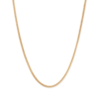 55cm Four-Sided Curb Chain in 9kt Bonded Gold Silver Filled Necklaces Bevilles 