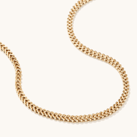 55cm Four-Sided Curb Chain in 9kt Bonded Gold Silver Filled Necklaces Bevilles 