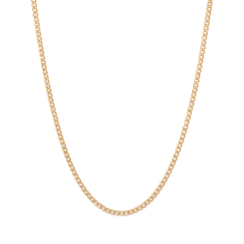 55cm Curb Chain in 9kt Bonded Gold Silver Filled Necklaces Bevilles 
