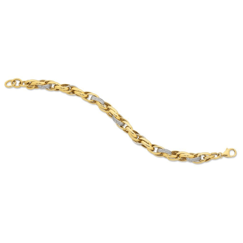 9kt Bonded Gold Silver Filled Crystal Necklace 55cm Necklaces Bevilles 