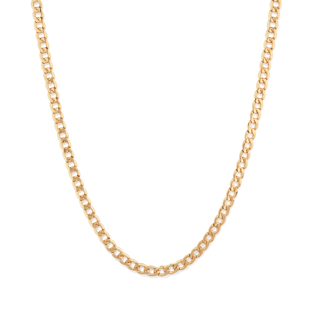 55cm Curb Chain in 9kt Bonded Gold Silver Filled Necklaces Bevilles 