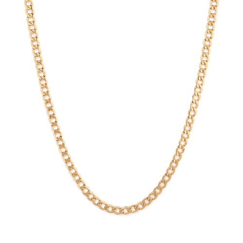 55cm Curb Chain in 9kt Bonded Gold Silver Filled Necklaces Bevilles 