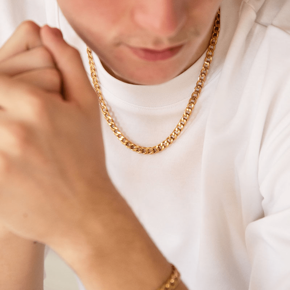 55cm Curb Chain in 9kt Bonded Gold Silver Filled Necklaces Bevilles 