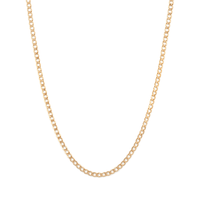 65cm Open Curb Chain in 9kt Bonded Gold Silver Filled Necklaces Bevilles 