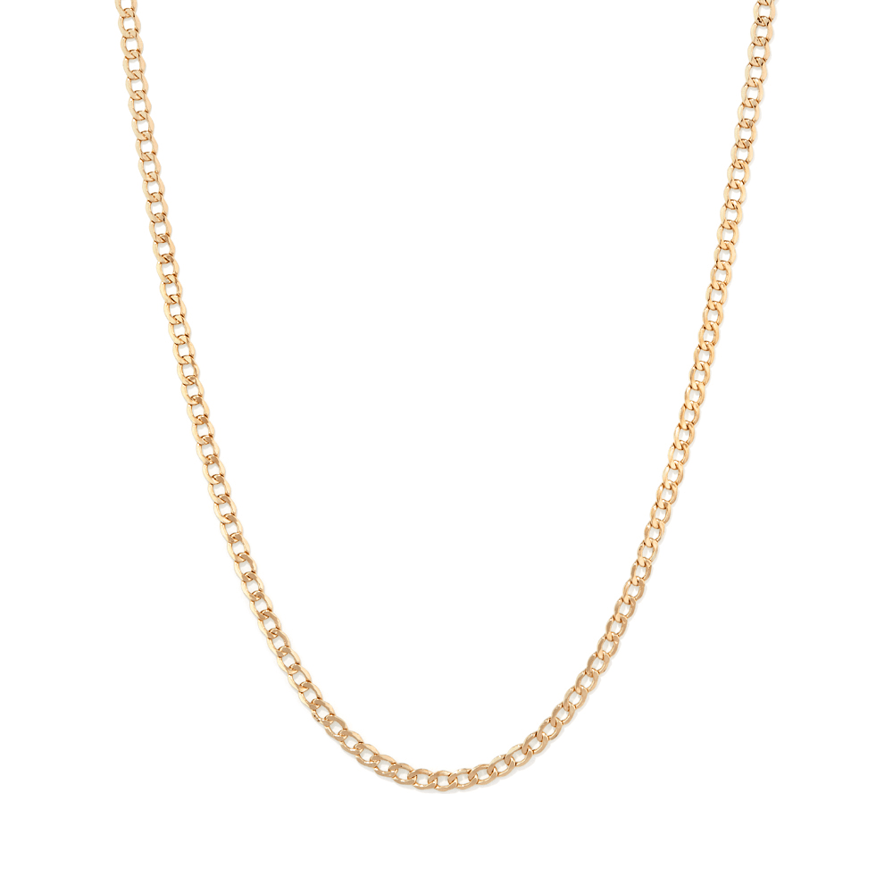 65cm Open Curb Chain in 9kt Bonded Gold Silver Filled Necklaces Bevilles 