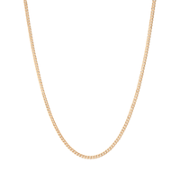 75cm Flat Curb Chain in 9kt Bonded Gold Silver Filled Necklaces Bevilles 