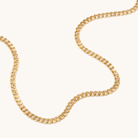 75cm Flat Curb Chain in 9kt Bonded Gold Silver Filled Necklaces Bevilles 