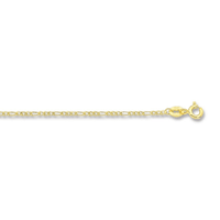 60cm Flat Curb Chain in 9kt Yellow Gold Necklaces Bevilles 
