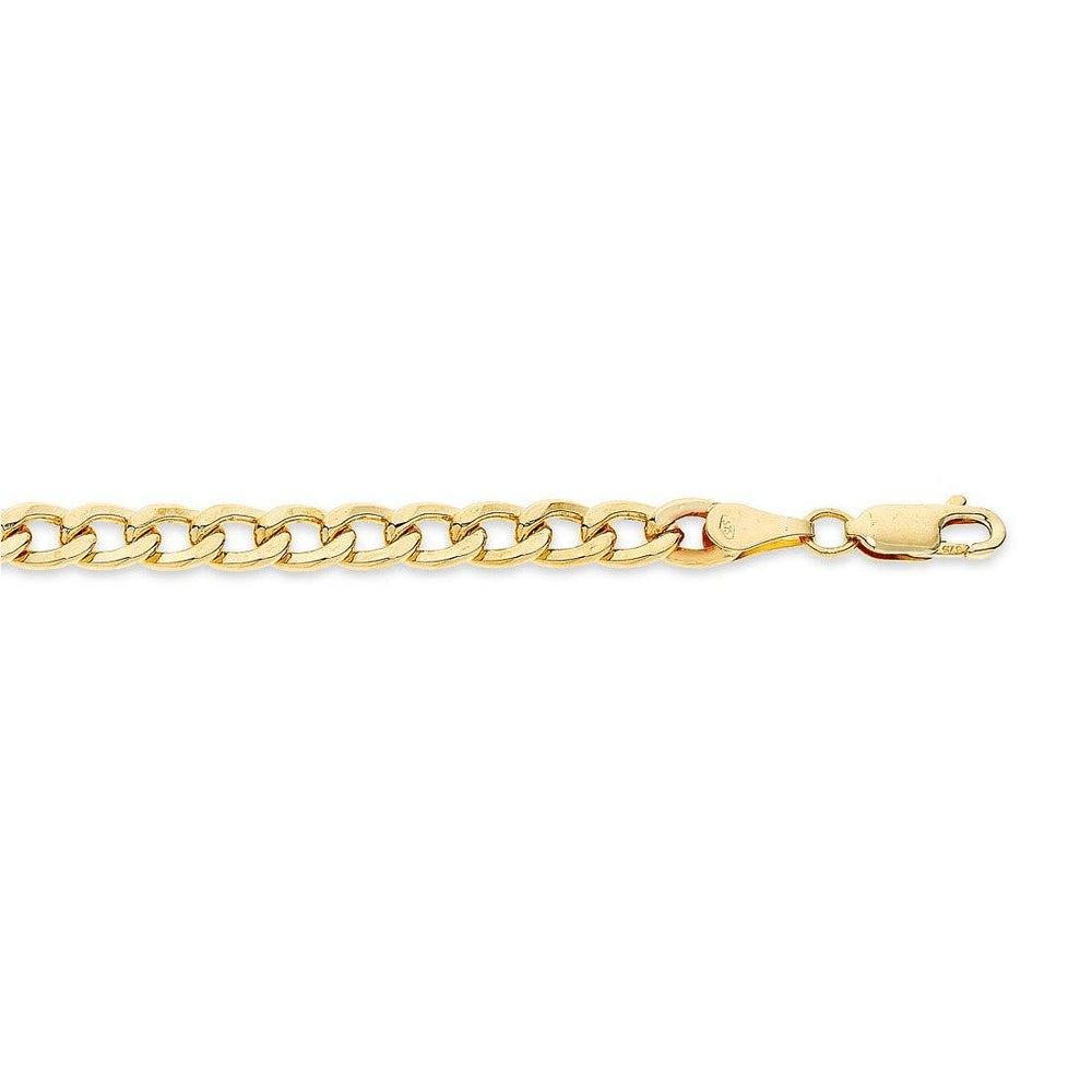 9kt Bonded Gold Silver Filled Curb Necklace 60cm Necklaces Bevilles 