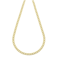 9kt Bonded Gold Silver Filled Open Curb Necklace 60cm Necklaces Bevilles 