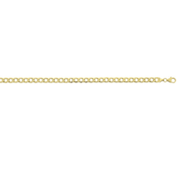 9kt Bonded Gold Silver Filled Open Curb Necklace 60cm Necklaces Bevilles 